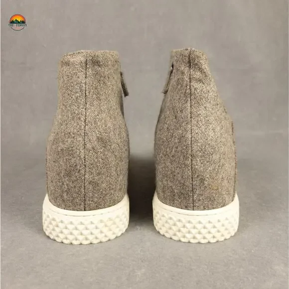 Aerosoles Zirah Ankle Booties Taupe Side Zipper Round Toe Wedge Women's Size 11M - Picture 5 of 13